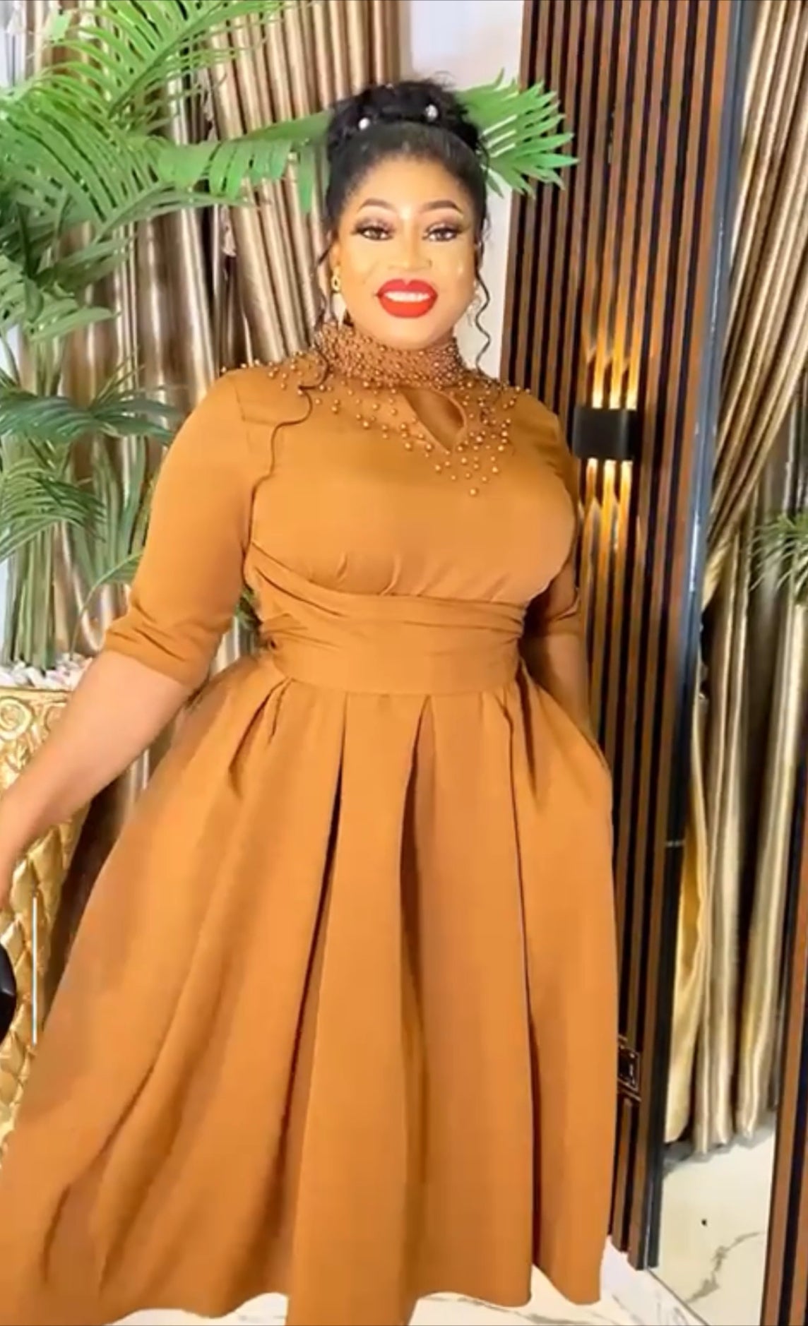 Gorgeous Pleats Belted Dress