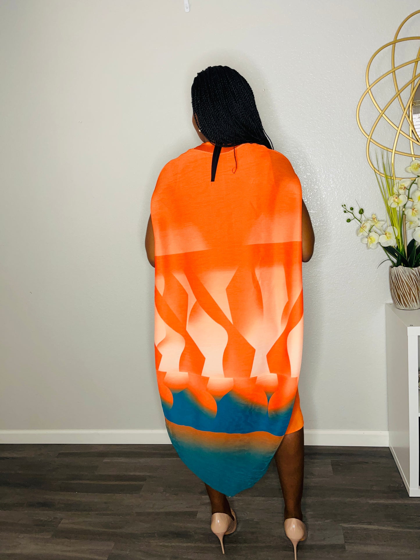 Elegant 2-Piece Cape Dress