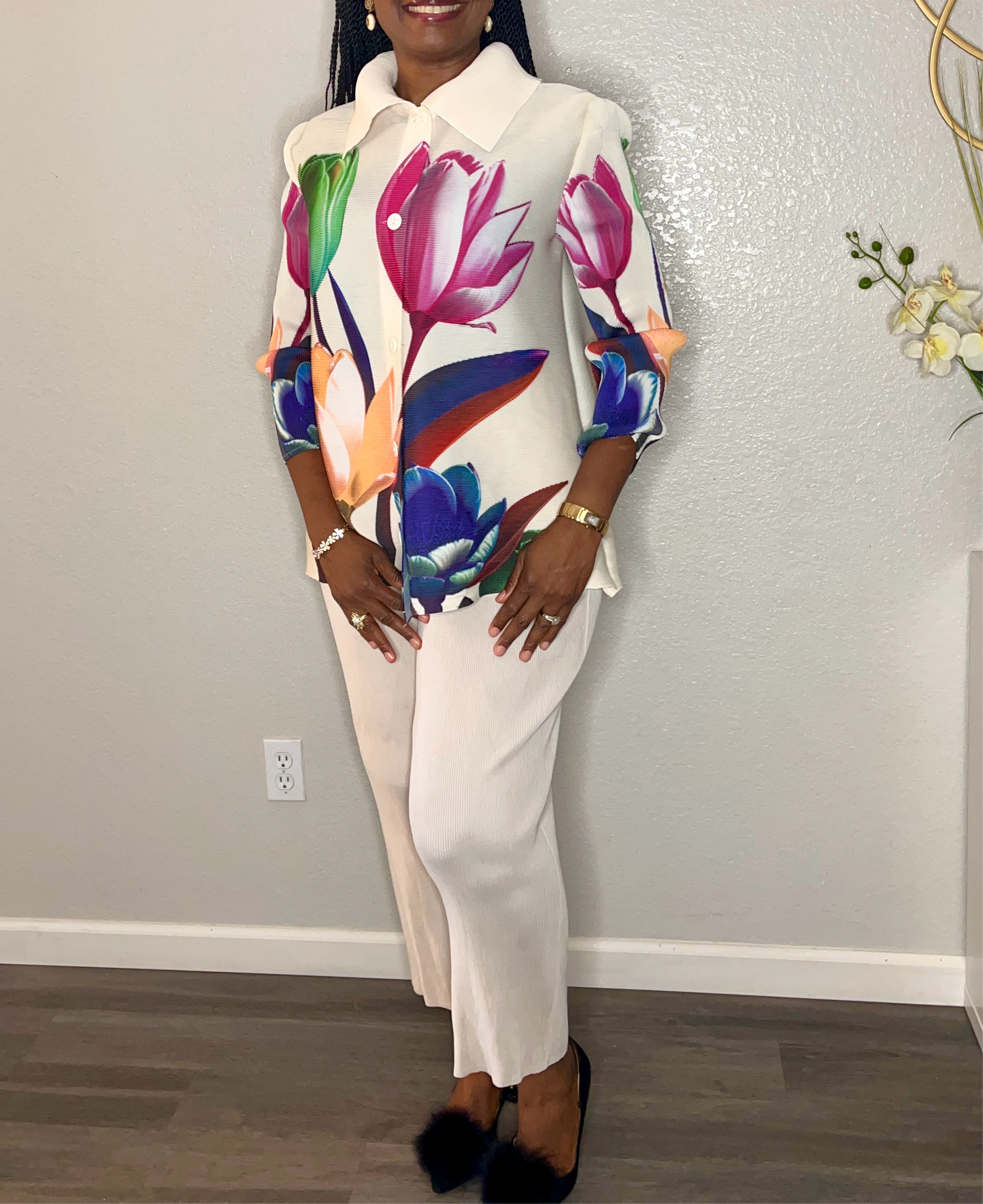 Bold and Beautiful Flower Pant Set