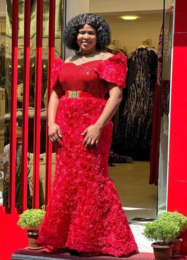 Rossy Cold Shoulder Couture Dress