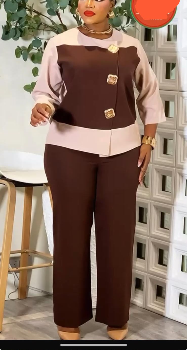 Gorgeous 2-Tone Pant Set