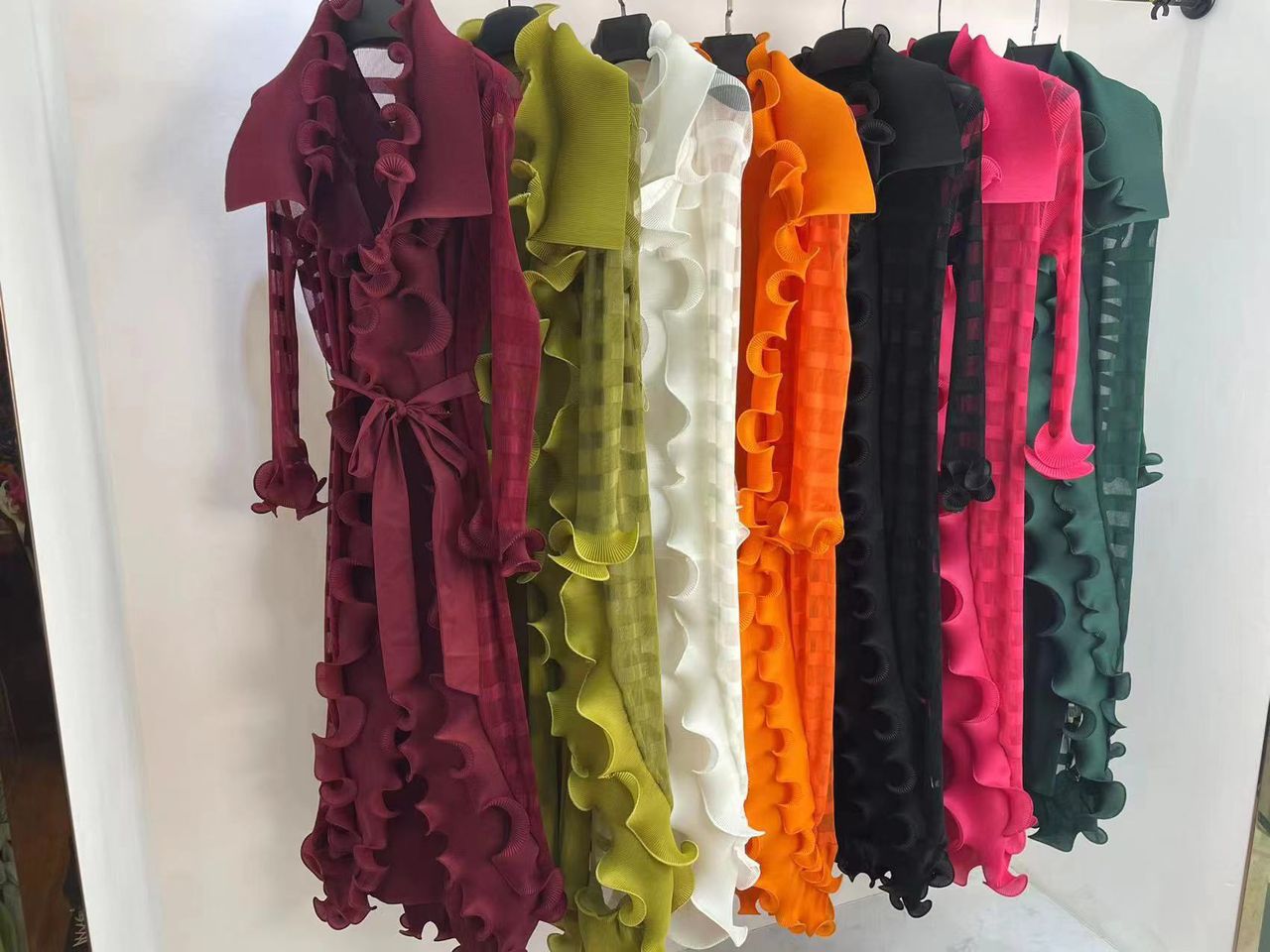 Luxury Ruffles Miyake 2-piece set