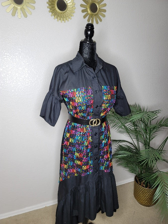 Rainbow High Low Dress - Gloveegeelooks-231