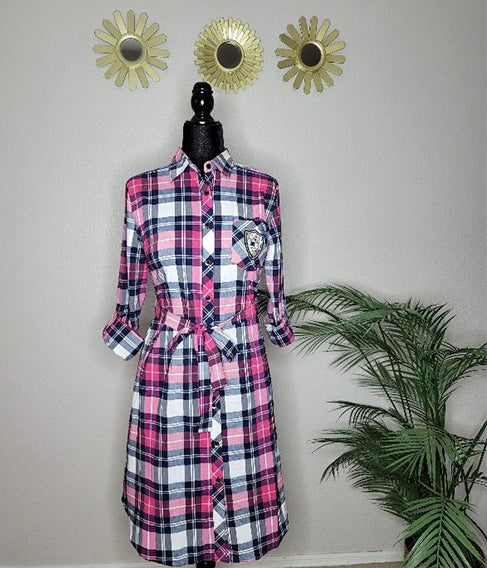 Elly Pink Shirt Dress - Gloveegeelooks-231