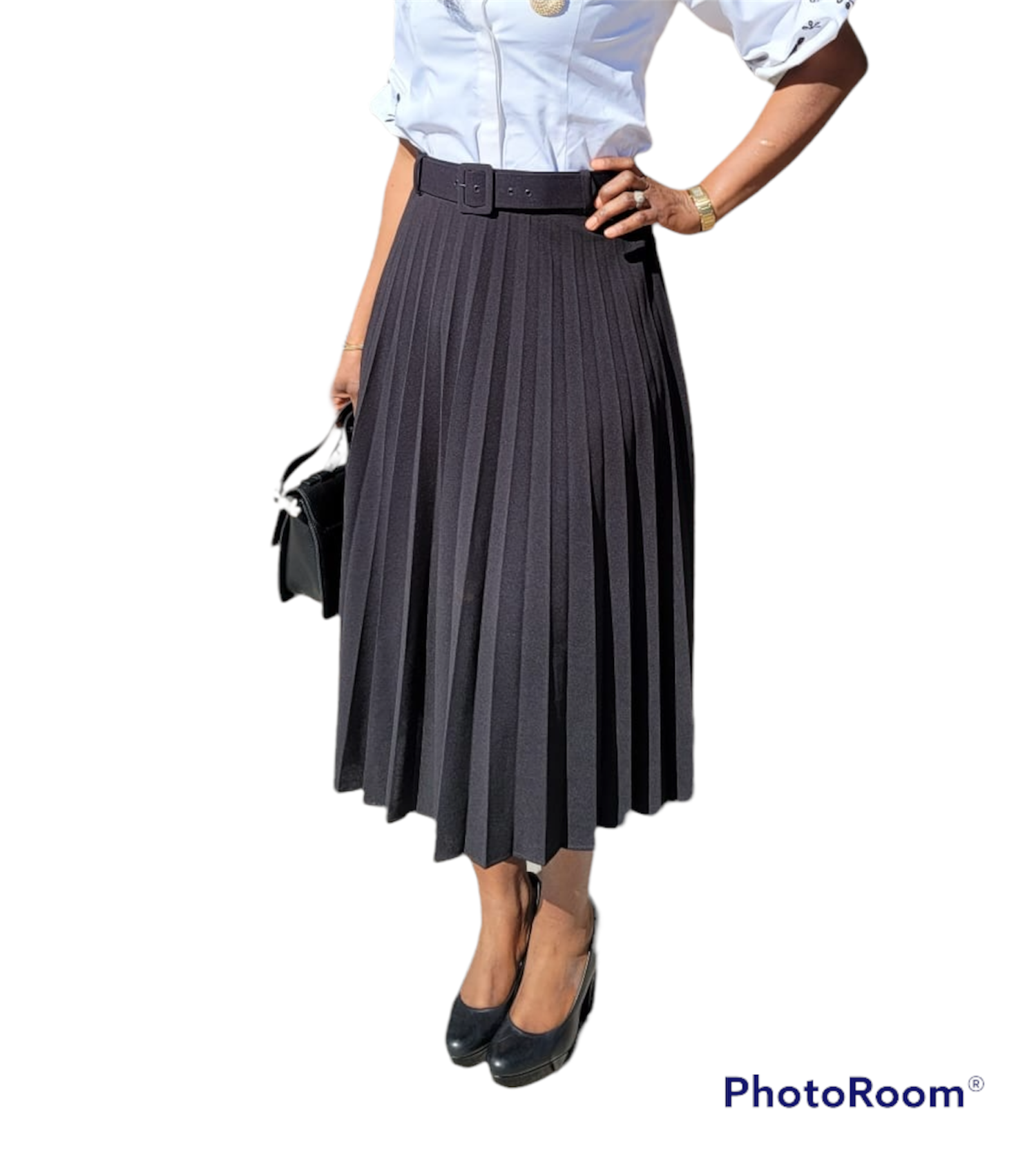 Gorgeous Belted Pleats Skirt