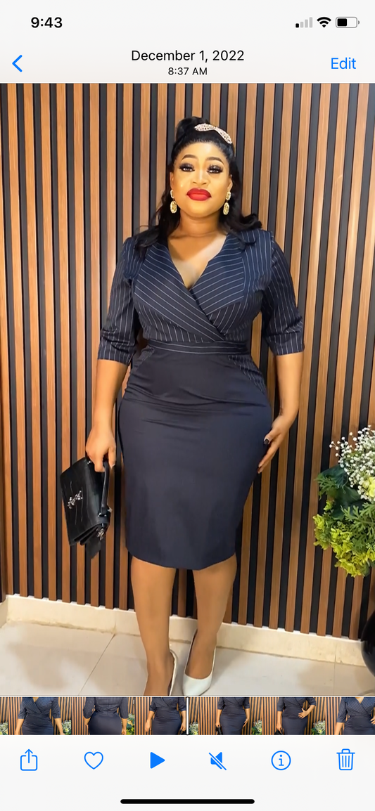 Chic Striped Midi Dress