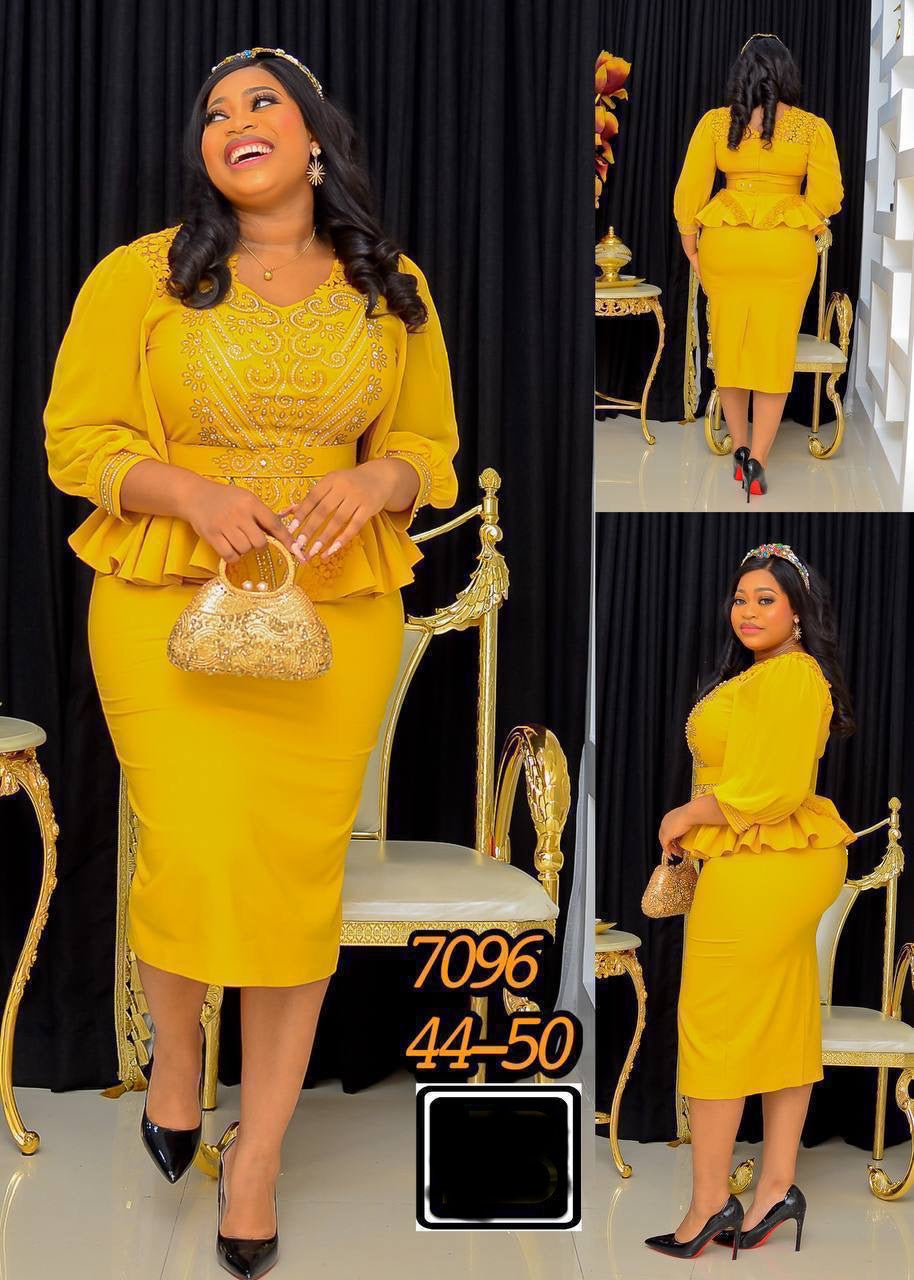 Stunning Peplum Midi Dress