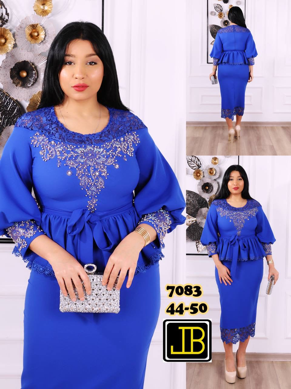 Elegant Stoned Peplum dress.