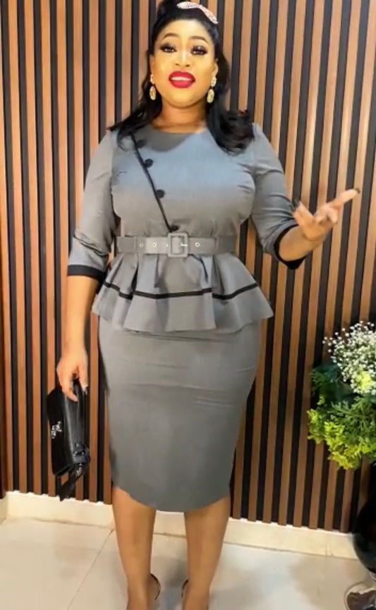 Classy Peplum Skirt Set