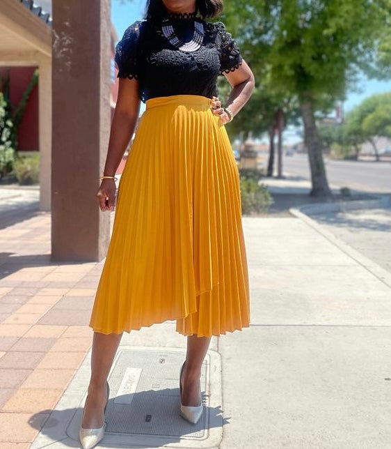 Diana Classy Pleated Wrap Skirt