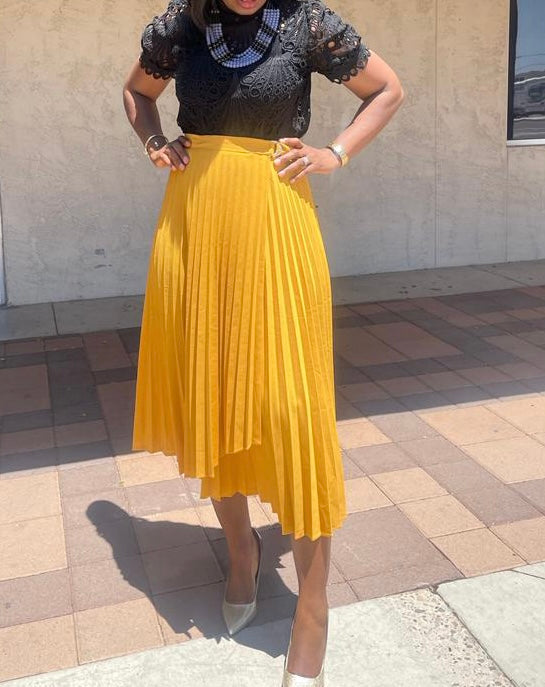 Diana Classy Pleated Wrap Skirt