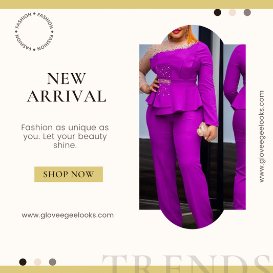 Classy Embellished Peplum 2-piece pant set