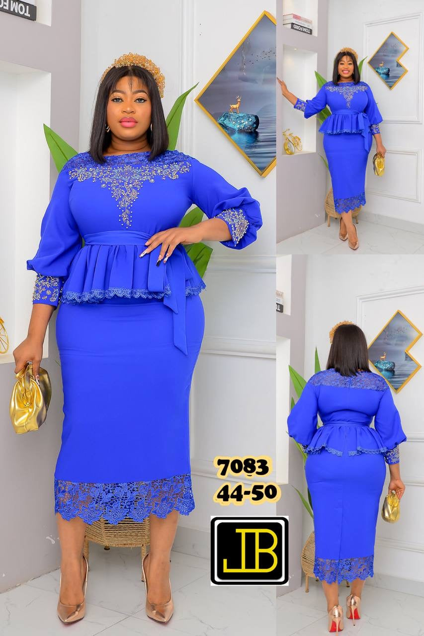 Elegant Stoned Peplum dress.