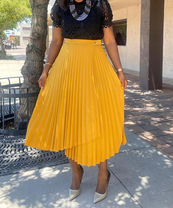 Diana Classy Pleated Wrap Skirt