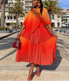 Ombre Cape Top and Tiered Skirt Set