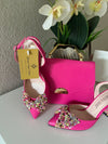 Embellished Shoe and Bag Set