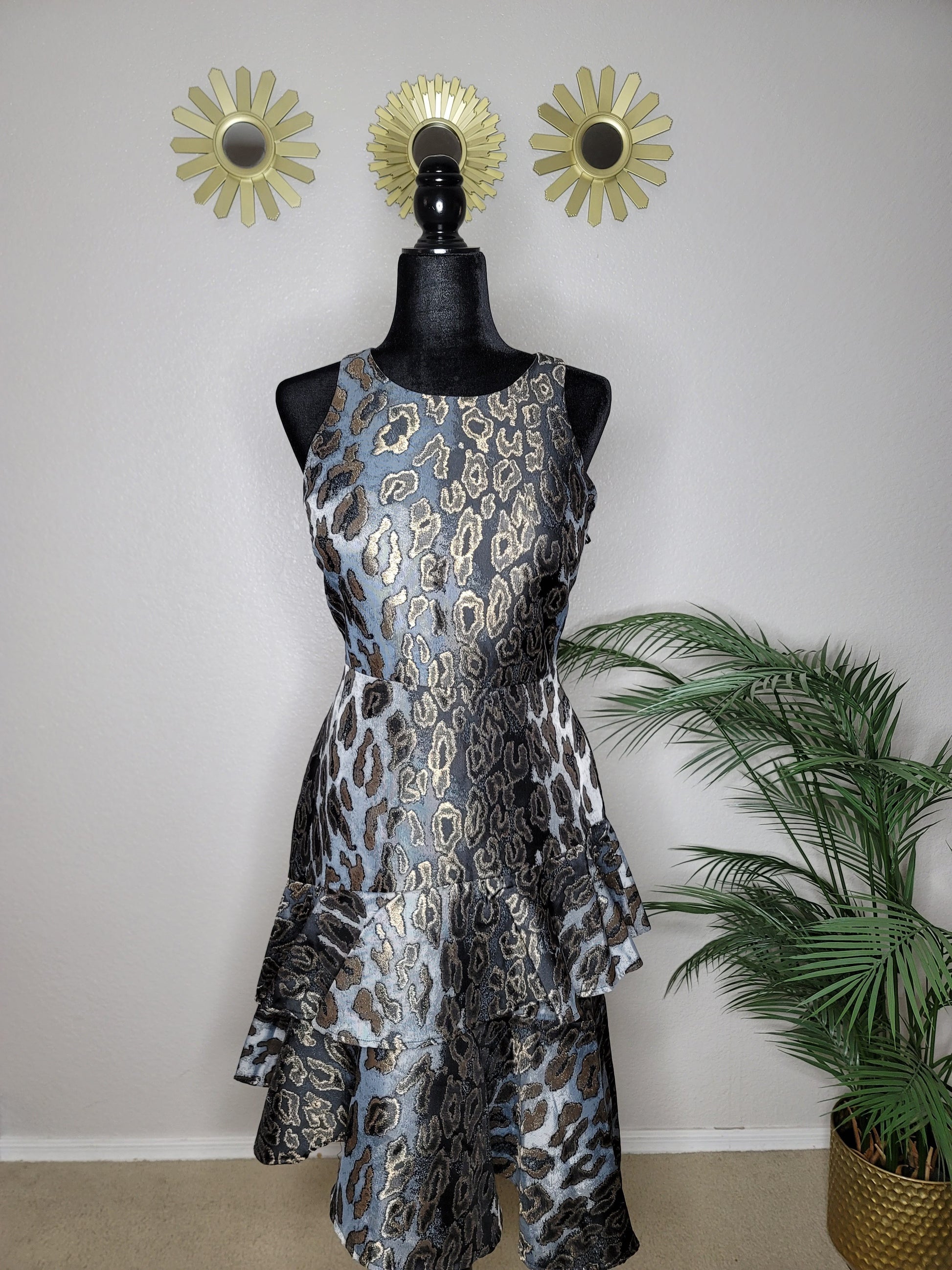 Beautiful Designer Tiered Dress - Gloveegeelooks-231
