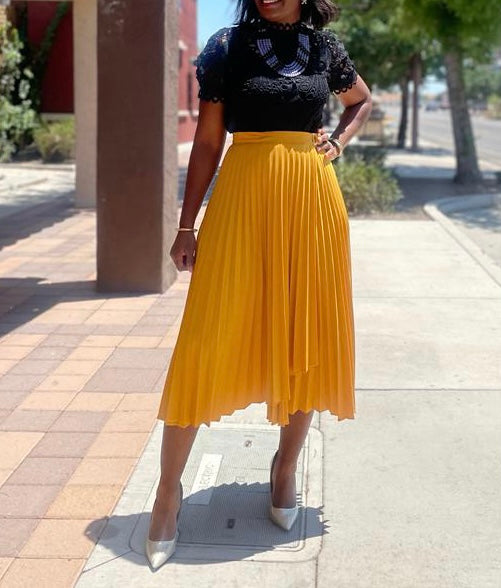 Diana Classy Pleated Wrap Skirt